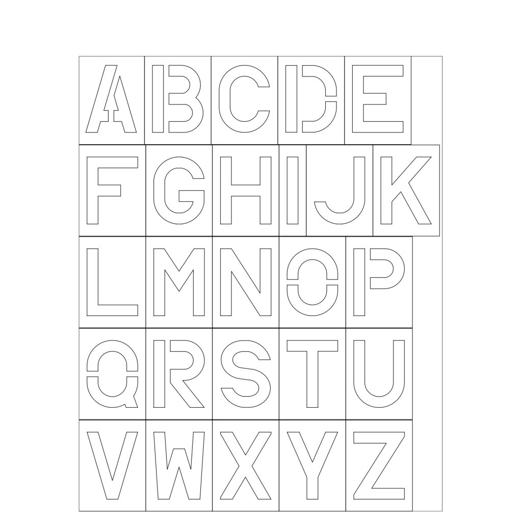 Full alphabet stencilworx store